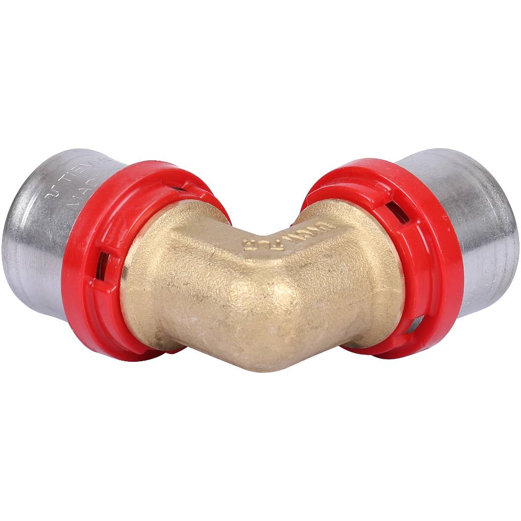 Угольник TIEMME  26x26 для металлопластиковых труб прессовой, 1650003