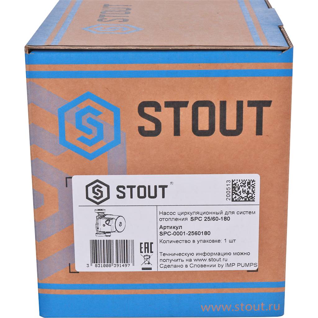 Насос циркуляционный STOUT 25/60-180, SPC-0001-2560180