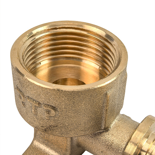 Водорозетка аксиальная, латунь, внутренняя резьба,20х1/2, желтый, RTP