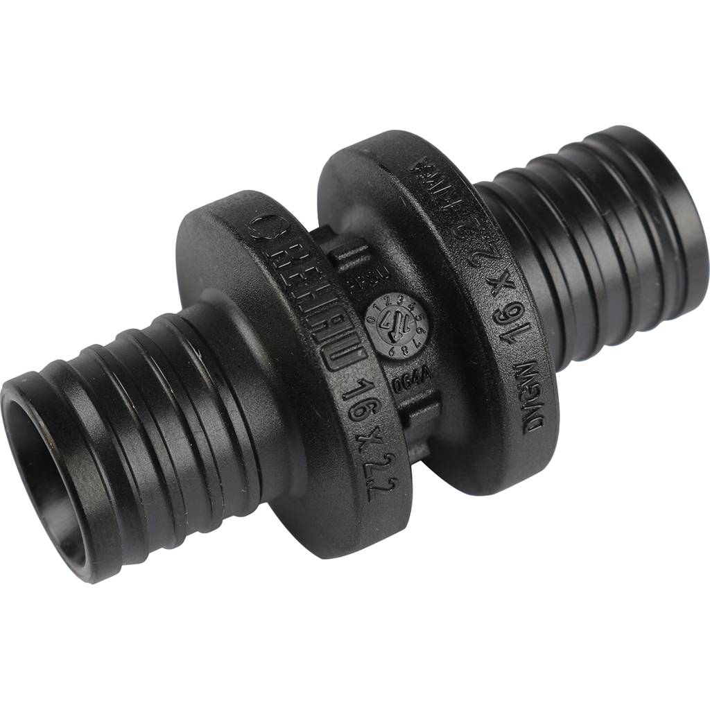 Муфта соединительная РЕХАУ RAUTITAN равнопроходная 16-16 PX для труб из сшитого полиэтилена аксиальный