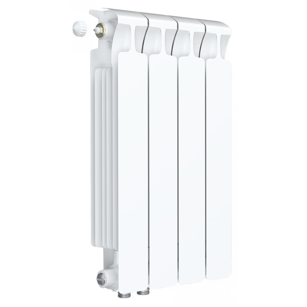 Радиатор биметаллический RIFAR MONOLIT VENTIL 500 MVL 4 секций нижнее левое подключение (белый RAL 9016), 3RM50.VL-4