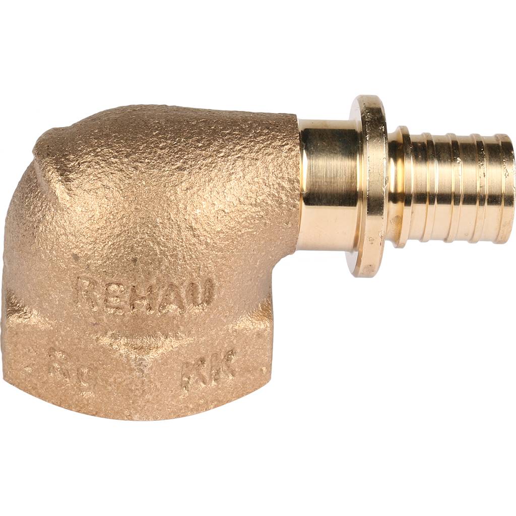 Угольник-переходник РЕХАУ RAUTITAN с внутренней резьбой 16-Rp 3/4 RX+ для труб из сшитого полиэтилена аксиальный