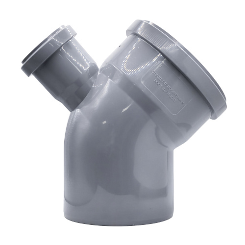 Отвод фронтальный с выходом вверх ВК ПП 110/50х45, серый,РТП