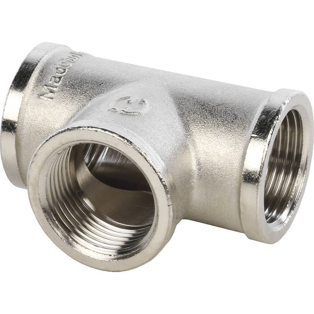 Тройник STOUT ВВ никелированный 3/4, SFT-0020-000034