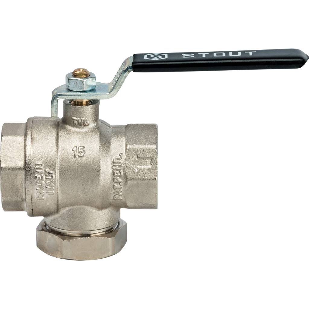 Кран шаровой STOUT с фильтром 1, SVF 0001 000025