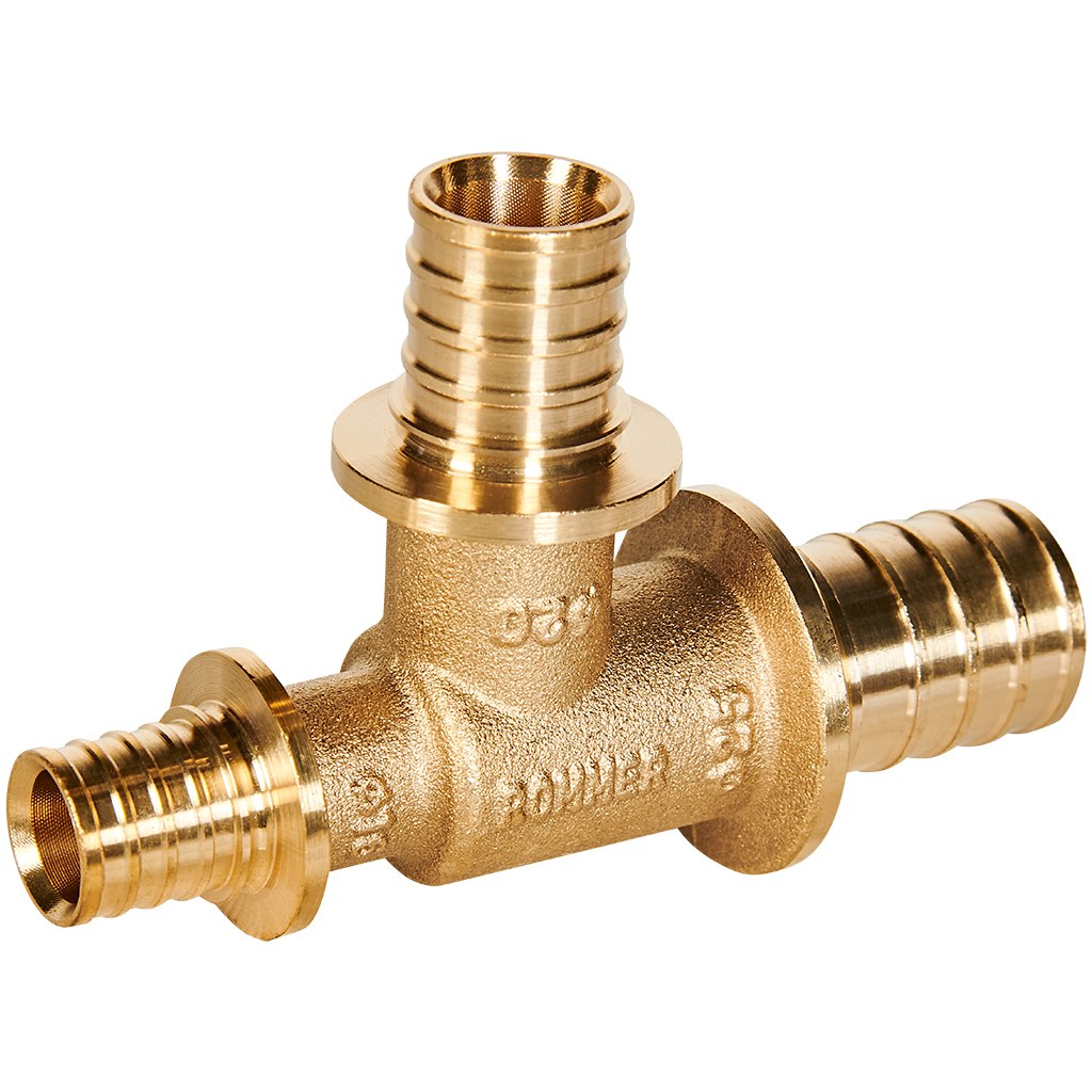 Тройник переходной ROMMER 25x20x16 для труб из сшитого полиэтилена аксиальный, RFA-0014-252016