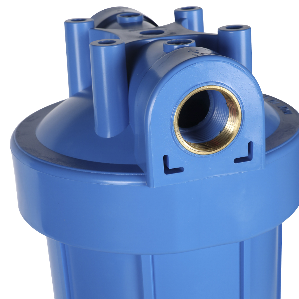 Корпус 20ВВ AquaFilter AQM вход 1 фильтр в сборе (колба, ключ, кронштейн, манометр) без картриджа, FH20B1-B-WB