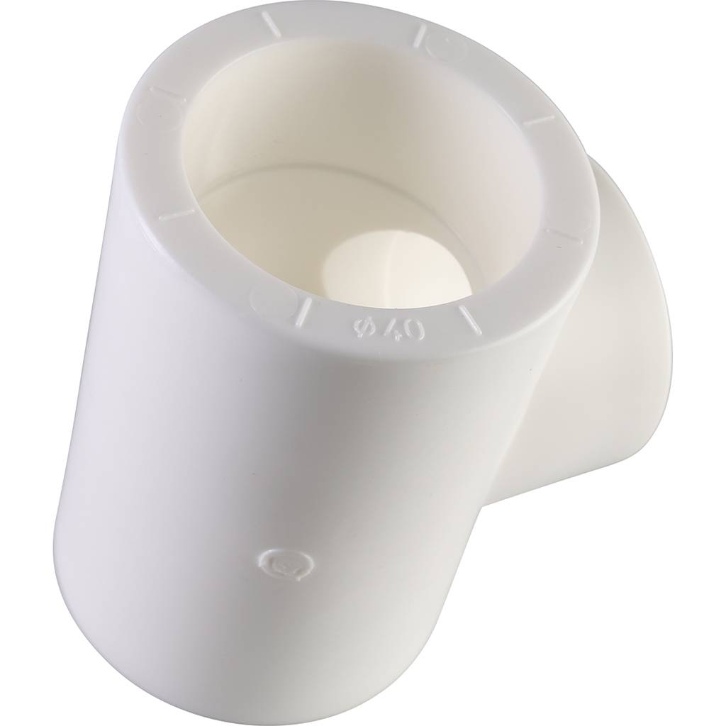 Тройник переходной Политэк 40х32х40 для полипропиленовых труб под сварку (цвет белый), 9300403240