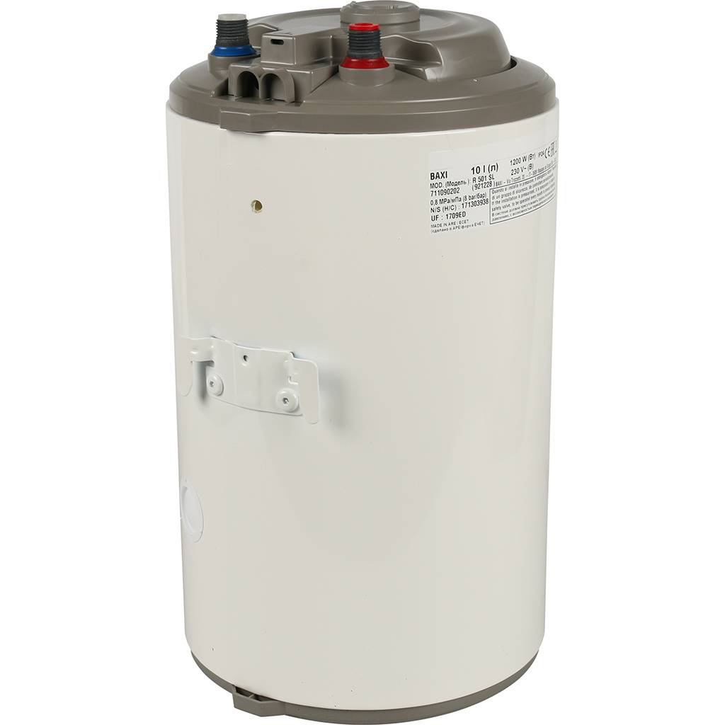 Водонагреватель накопительный 10 л. Baxi EXTRA R 501 SL вертикальный эмалированная сталь, A7110902