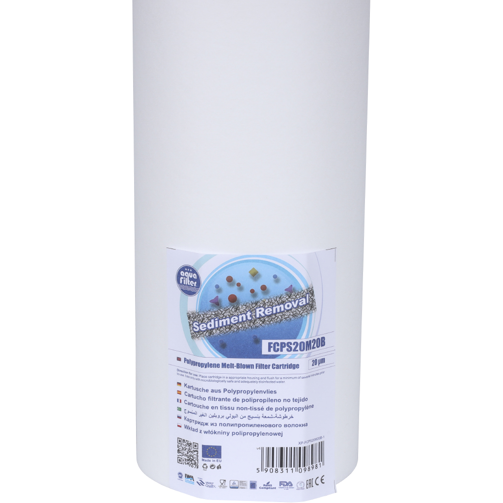 Картридж AquaFilter AQM 20ВВ вспененный полипропилен 20 мкм, FCPS20M20B