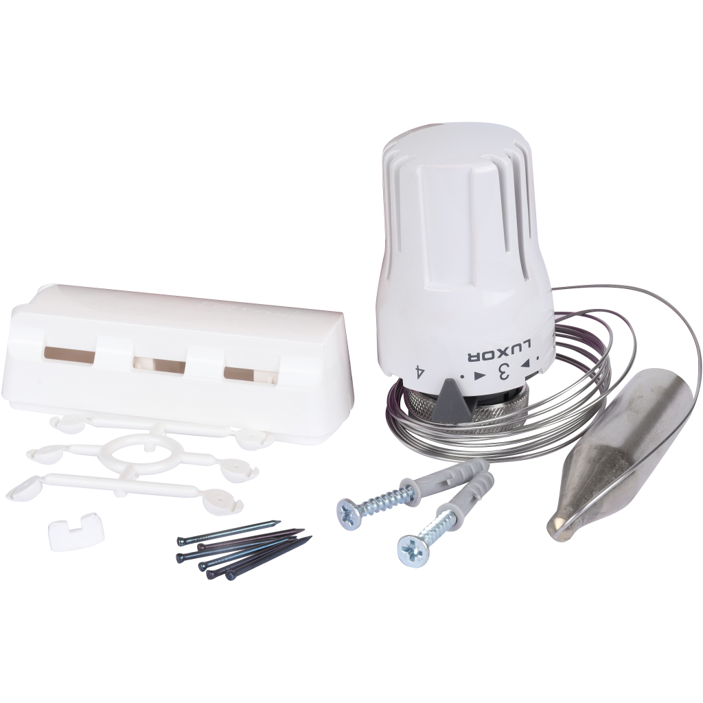 Термостатическая головка LUXOR TT 3002 с дистанционным датчиком (*старый код 69011004, 69011001), 69100020