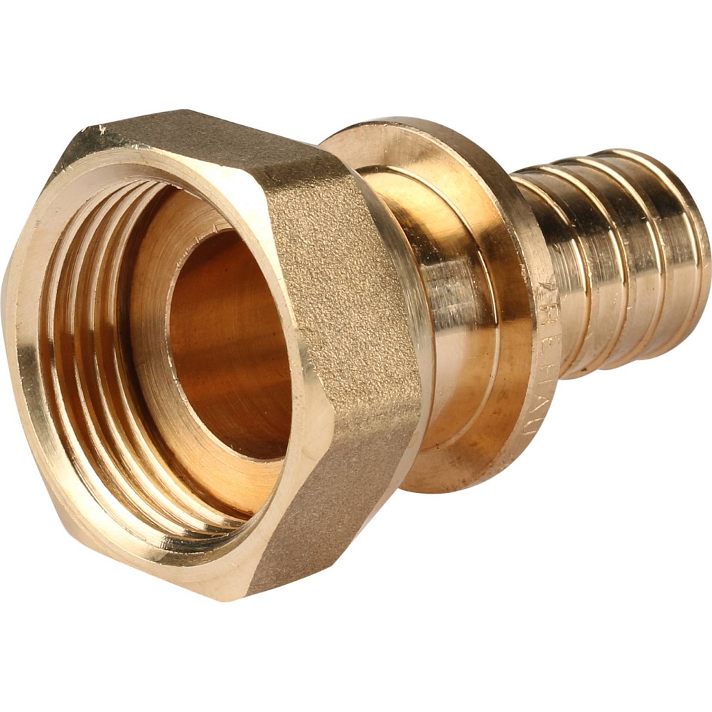 Переходник РЕХАУ RAUTITAN с накидной гайкой 25-G 1 RX+ для труб из сшитого полиэтилена аксиальный, 14563401001