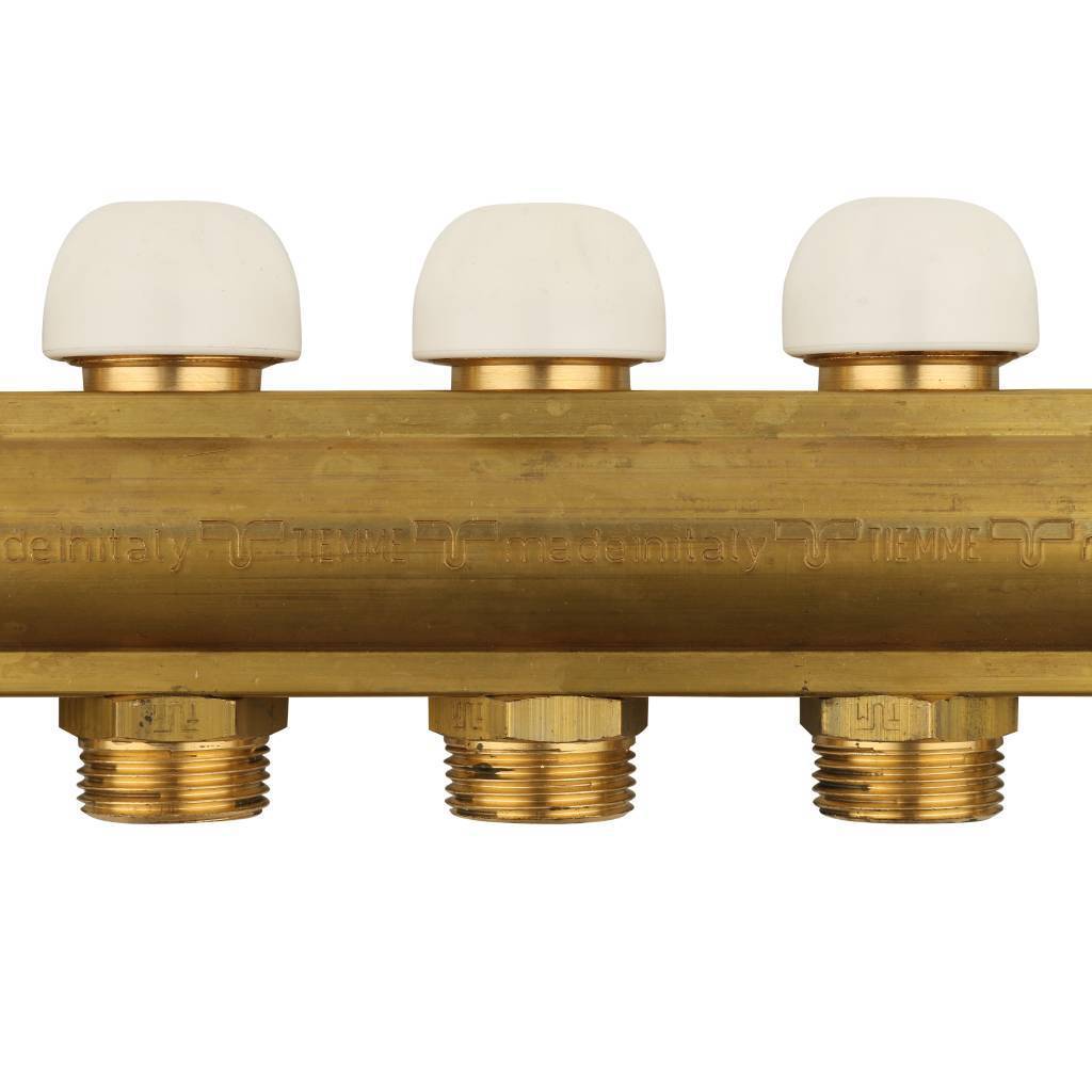 Коллектор в сборе с расходомерами на 7 выходов TIEMME 1х3/4 ЕК