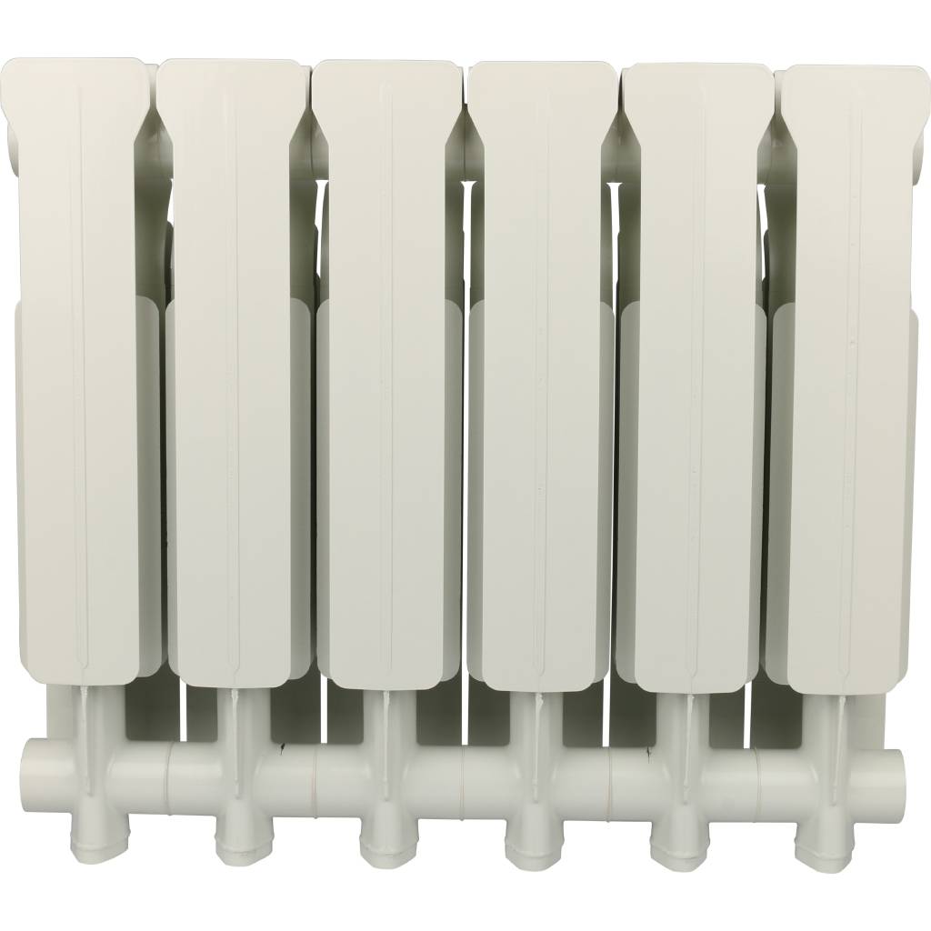 Радиатор алюминиевый Global ISEO 350 6 секций боковое подключение (белый RAL 9010), IS035006