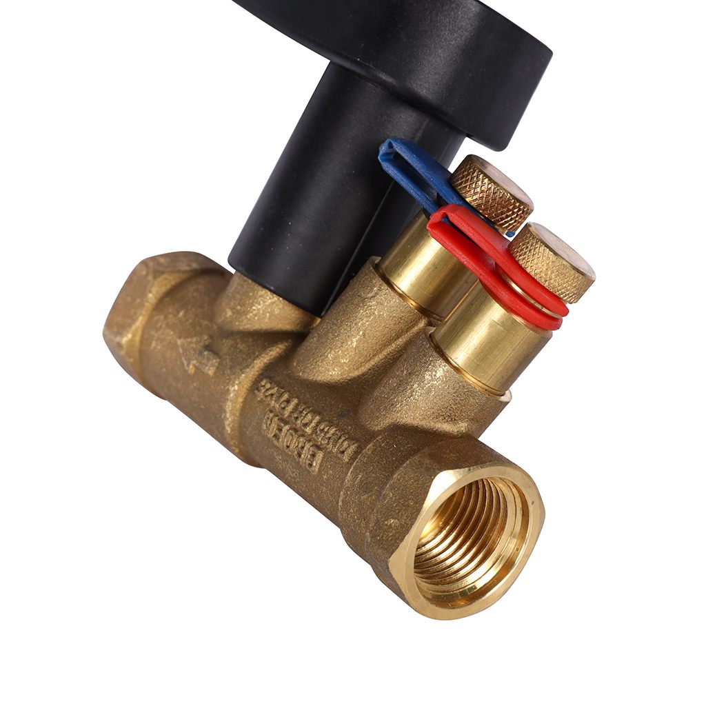 Балансировочный клапан Meibes р/р BALLOREX Venturi FODRV PN25 DN15 с измерительными нипелями, запорный без дренажа, ME 80597.403