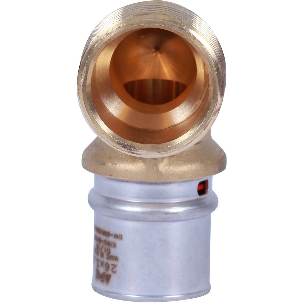 Угольник-переходник STOUT с наружной резьбой 1 х26 для металлопластиковых труб прессовой, SFP-0011-000126