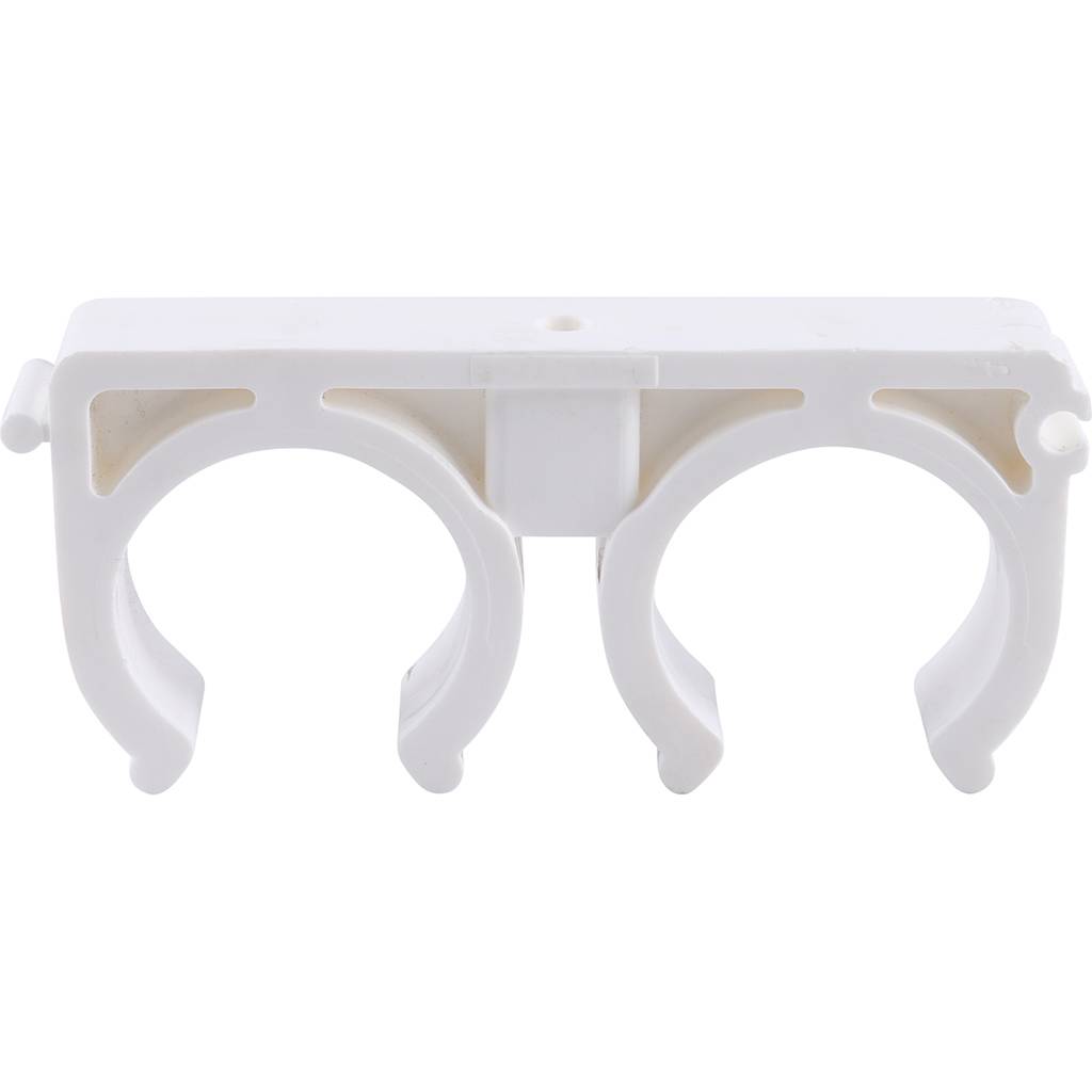 Двойное крепление Kalde d=32 для полипропиленовых труб под сварку (цвет белый), 3592-bck-323400