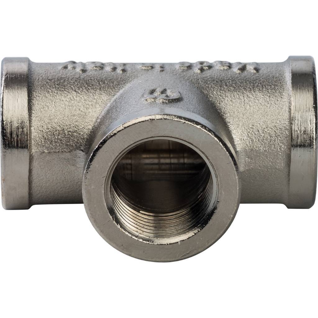 Тройник STOUT ВВ никелированный 3/8, SFT-0020-000038
