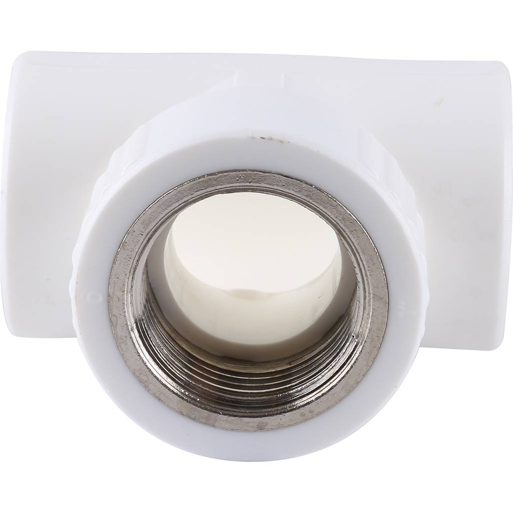 Тройник Kalde с внутренней резьбой 32х1 для полипропиленовых труб под сварку (цвет белый), 3222-tfo-321032