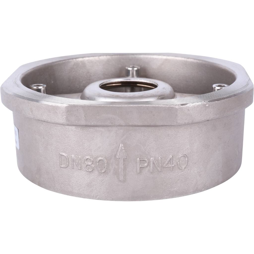 Клапан обратный пружинный ZETKAMA 275I Ду80 Ру40 межфланцевый из нерж. стали, 275I080E51