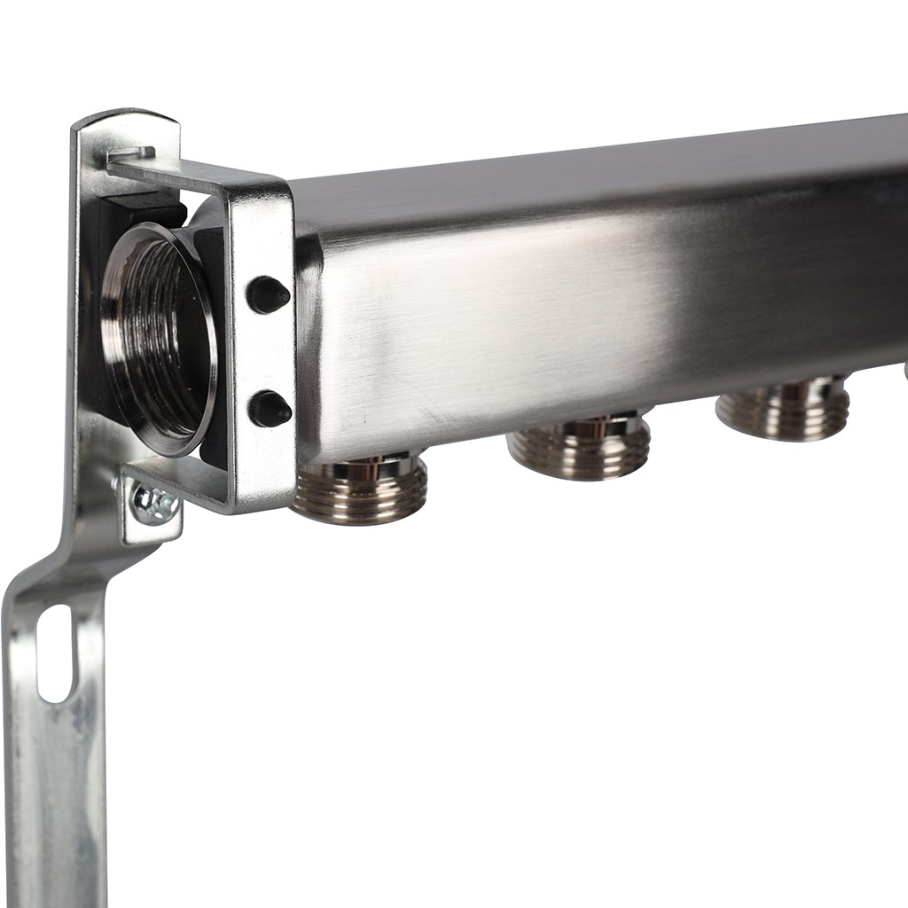 Коллектор из нержавеющей стали ROMMER для радиаторной разводки 12 выходов