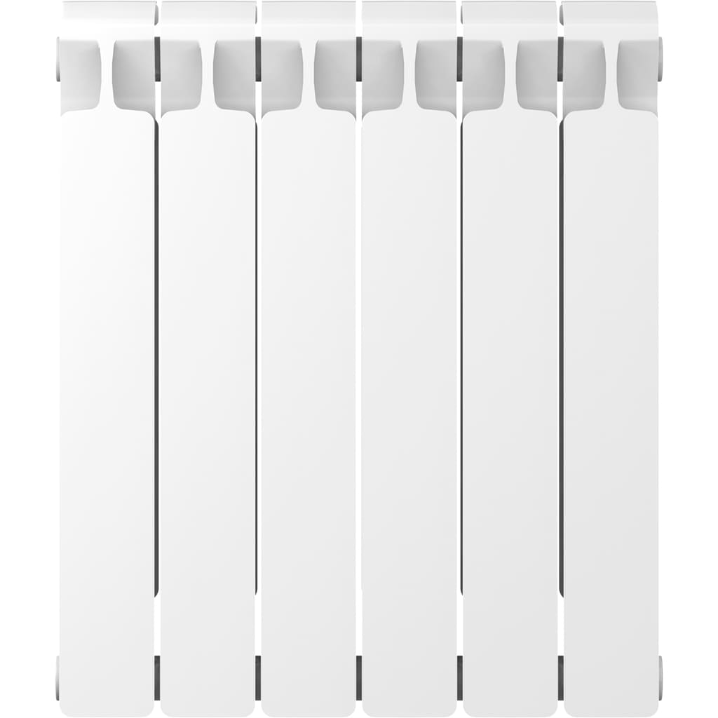 Радиатор биметаллический RIFAR MONOLIT 500 6 секций боковое подключение (белый RAL 9016), 3RM50-6