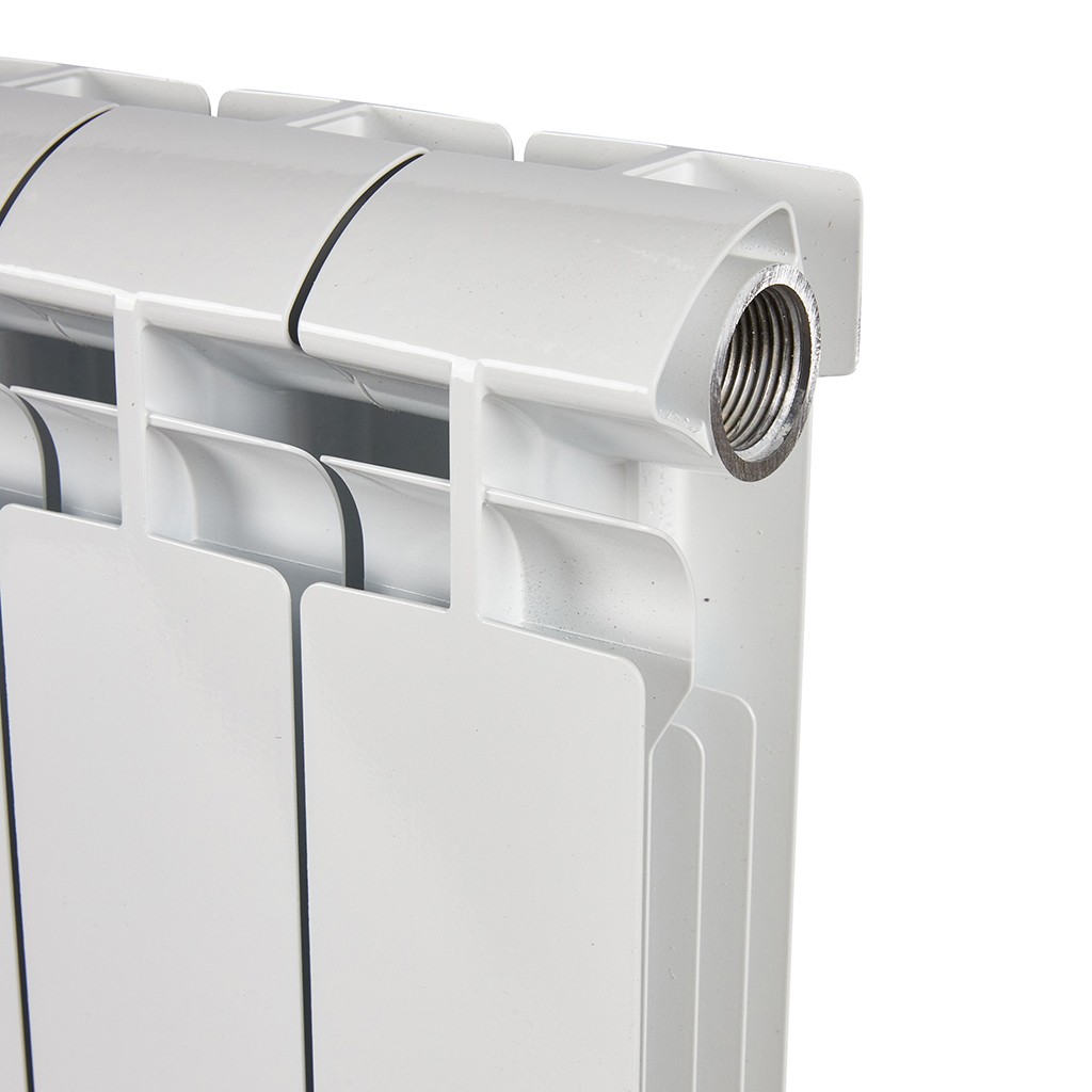 Радиатор алюминиевый STOUT ALPHA 350 12 секций боковое подключение (белый RAL 9016), SRA-2310-035012