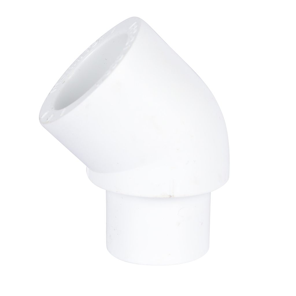 Угольник Политэк d=20 45* внутр./наруж.  для полипропиленовых труб под сварку (цвет белый), 9422002045