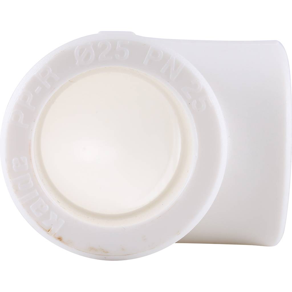 Угольник 90* Kalde d=25 для полипропиленовых труб под сварку (цвет белый), 3212-elb-250000