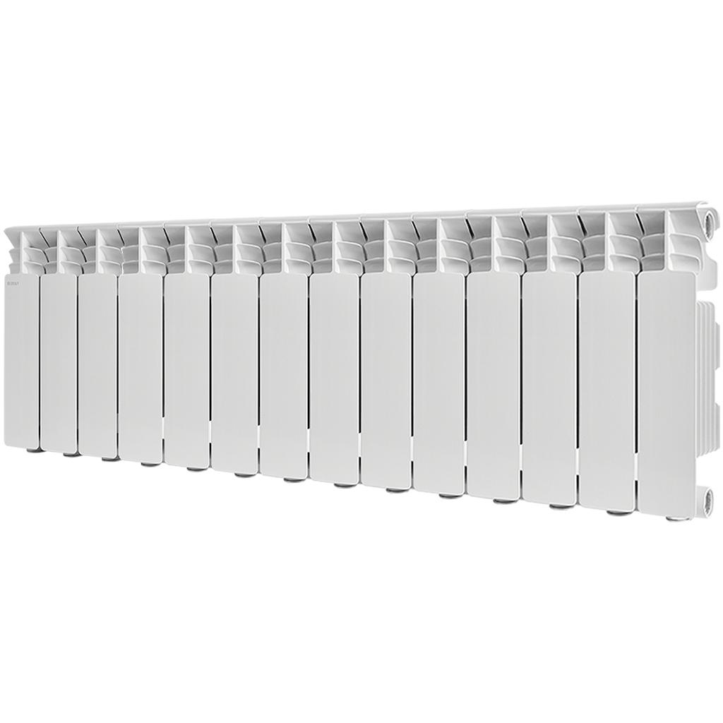 Радиатор алюминиевый STOUT GAMMA 350 14 секций боковое подключение (белый RAL 9010), SRA-3310-035014