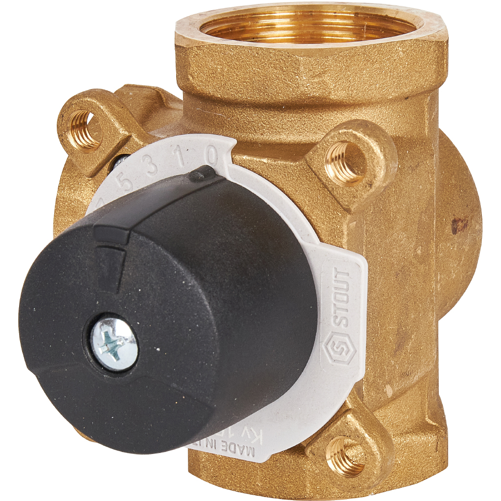 Трехходовой смесительный клапан STOUT 1 1/4 Kvs 15, SVM-0003-013201