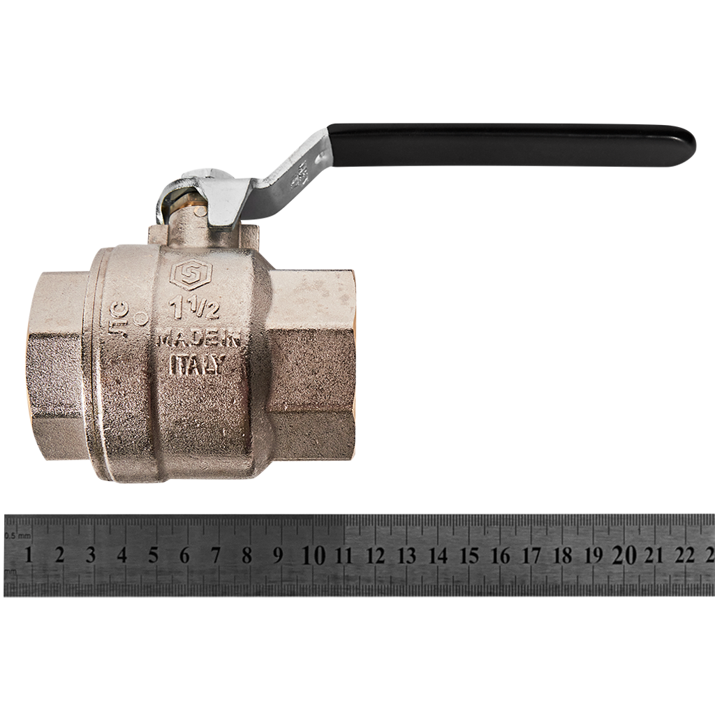 Кран шаровой полнопроходной STOUT ВР/ВР ручка рычаг 1 1/2