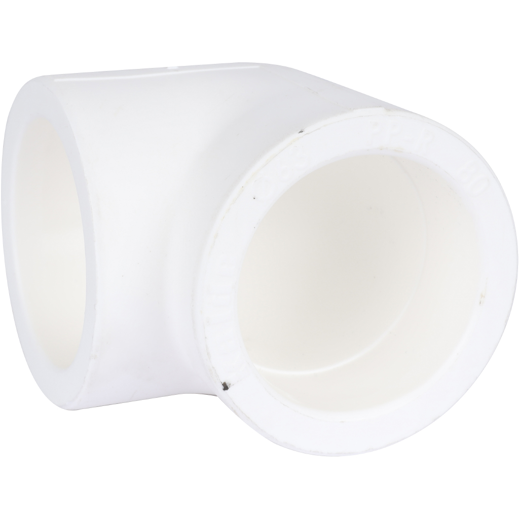 Угольник Kalde d=63 90* для полипропиленовых труб под сварку (цвет белый), R.3212-elb-630000