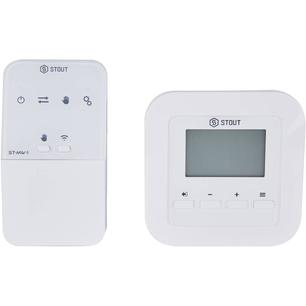 Беспроводной комнатный двухпозиционный регулятор STOUT ST-295v2, белый, STE-0101-029521