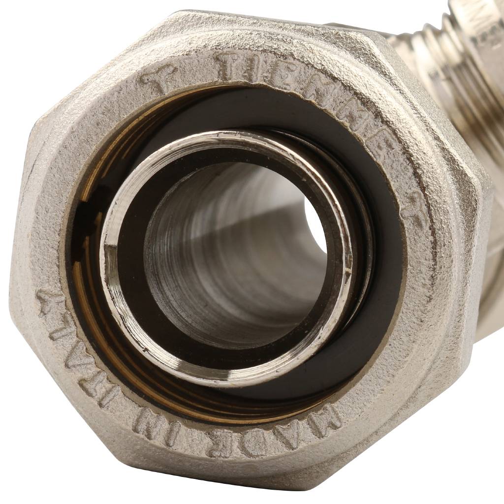 Тройник переходной TIEMME (26.3х16.2х26.3) для металлопластиковых труб винтовой, 1600043