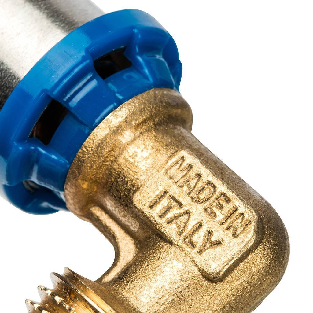 Угольник Prandelli Multyrama 90 с нар.рез. (16х2,0)х1/2 профиль H,TH,U для металлопластиковых труб прессовой, 509.05.51.6