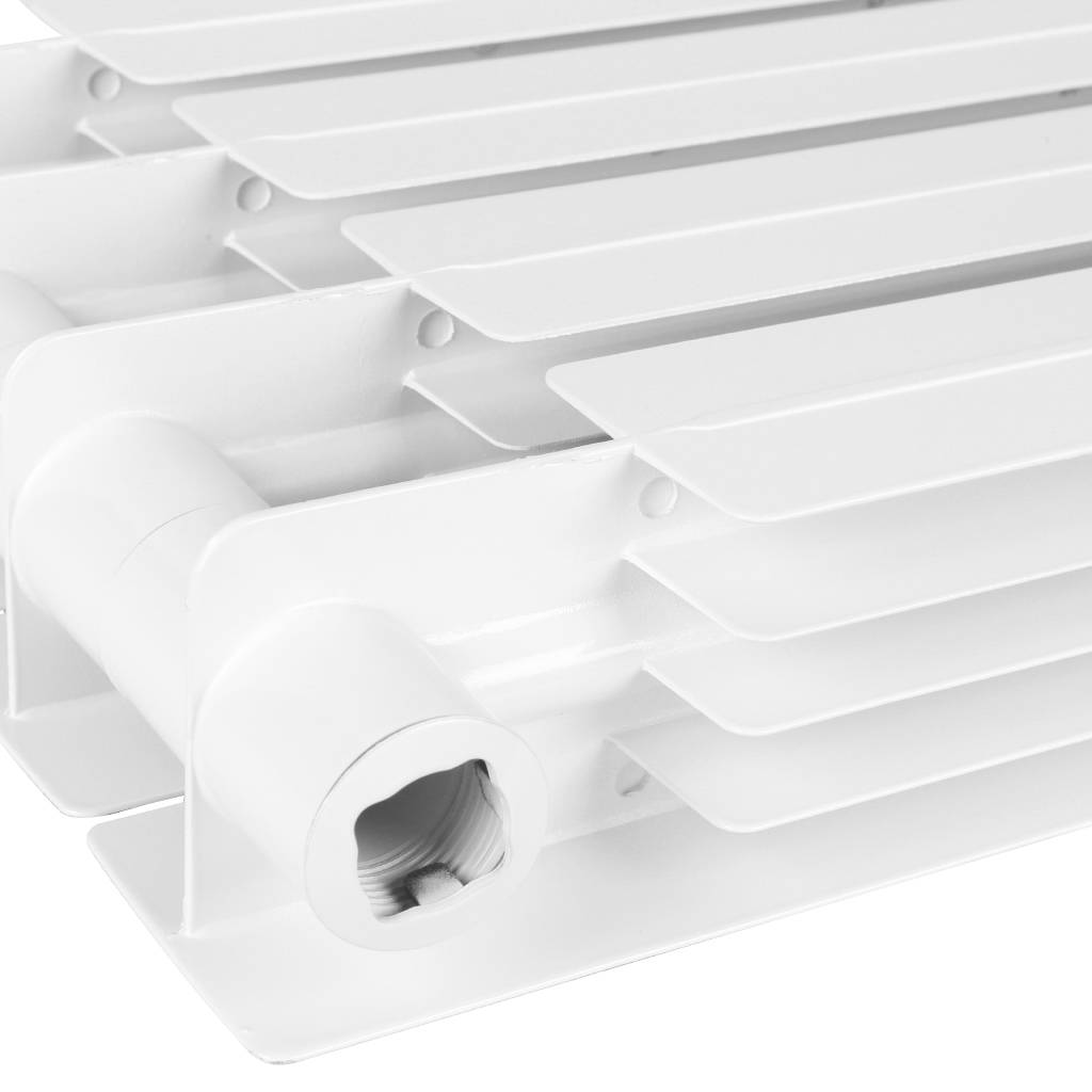 Распродажа: Радиатор биметаллический STOUT STYLE 350 4 секции боковое подключение (белый RAL 9010), SRB-0110-035004