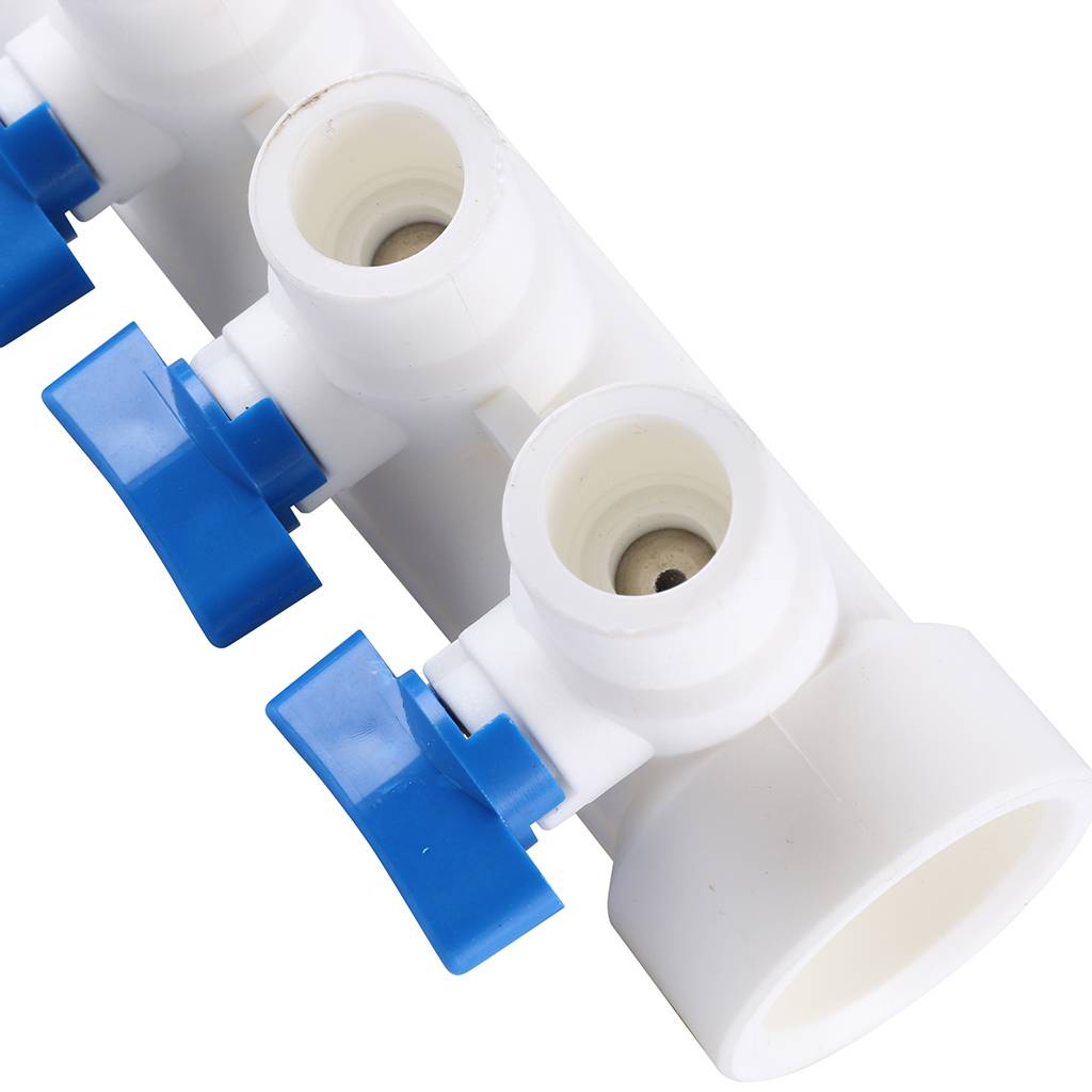 Коллектор с запорными кранами для полипропиленовых труб Kalde (3 выхода)