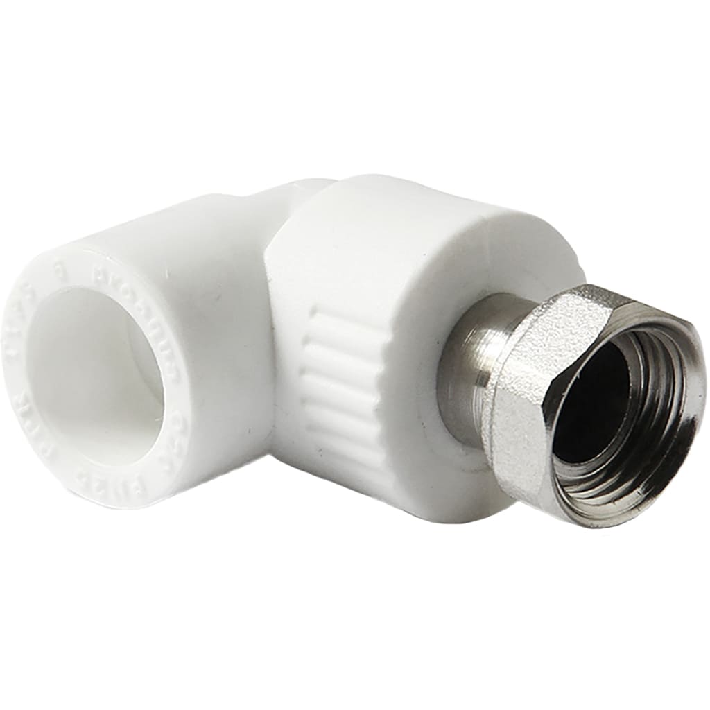 Угольник Pro Aqua d=32-1.1/4 PP-R с накидной гайкой Белый, PA29219