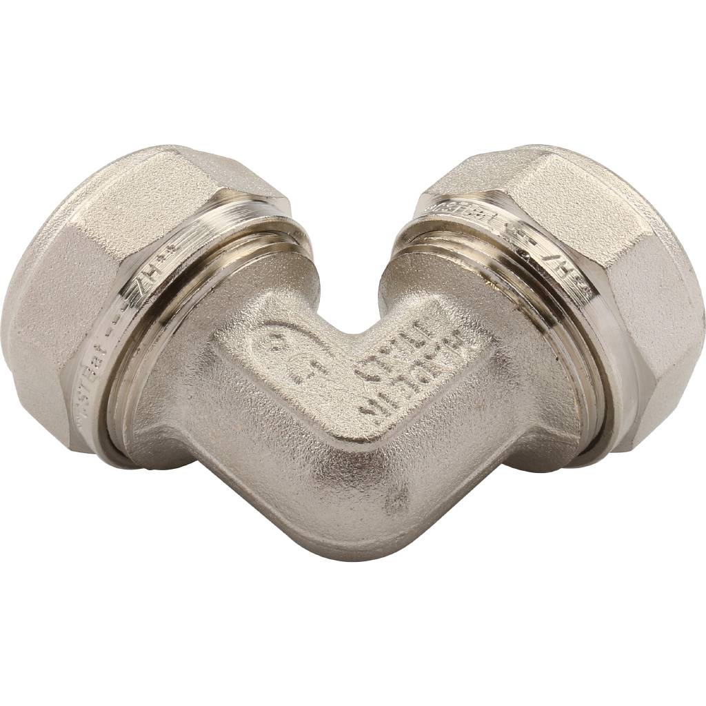 Угольник TIEMME 90° (26х3.0) для металлопластиковых труб винтовой, 1600019