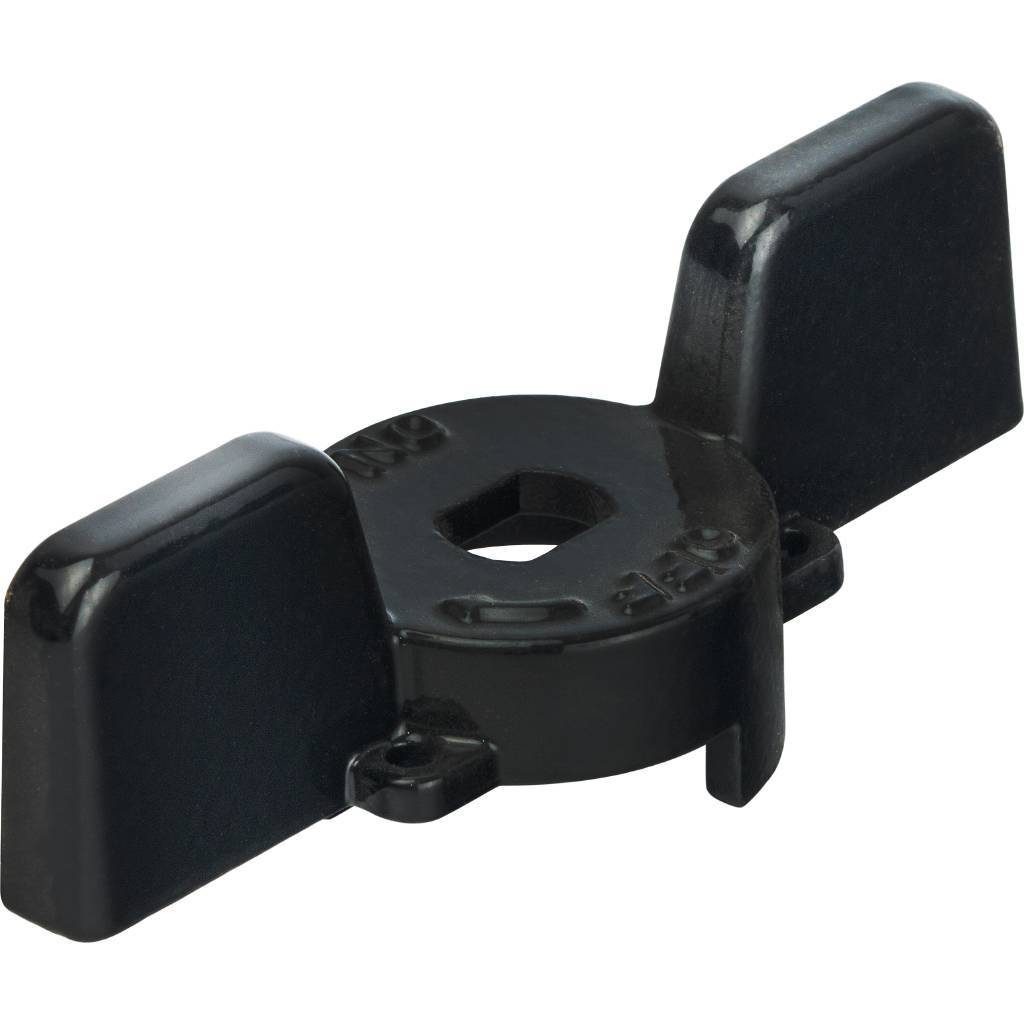 Ручка-бабочка STOUT для шарового крана STOUT 1 - 1 1/4 (Чёрная), SVB-BUT-1114