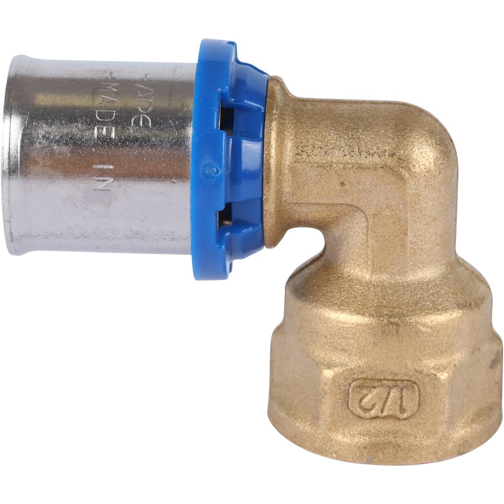 Угольник-переходник APE с внутренней резьбой 1/2 х20 для металлопластиковых труб прессовой, ARL3103200