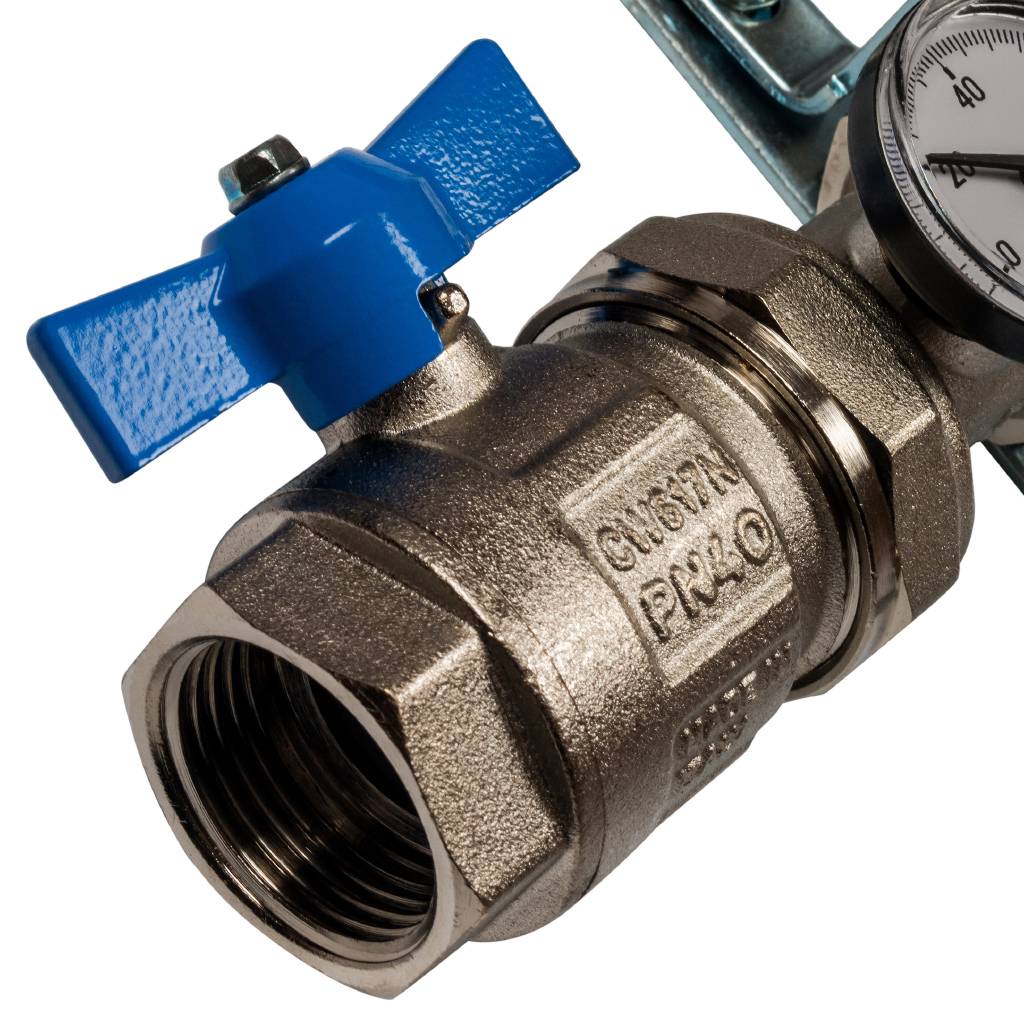 Коллектор из нержавеющей стали в сборе без расходомеров STOUT 9 выходов