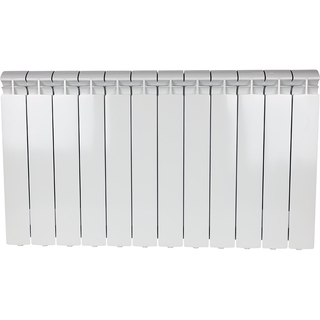 Радиатор алюминиевый STOUT ALPHA 500 12 секций боковое подключение (белый RAL 9016), SRA-2310-050012