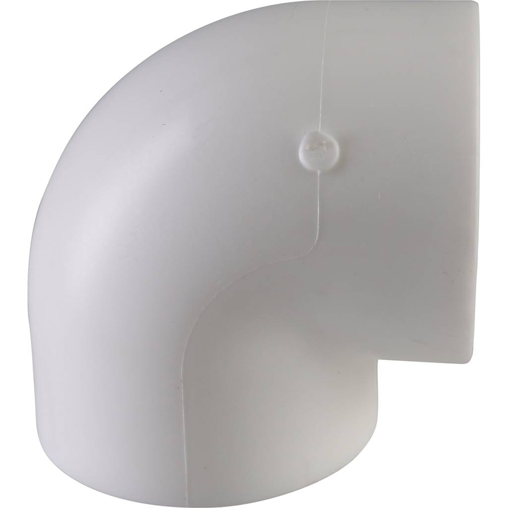 Угольник Политэк d=50 90* для полипропиленовых труб под сварку (цвет белый), 9000000350