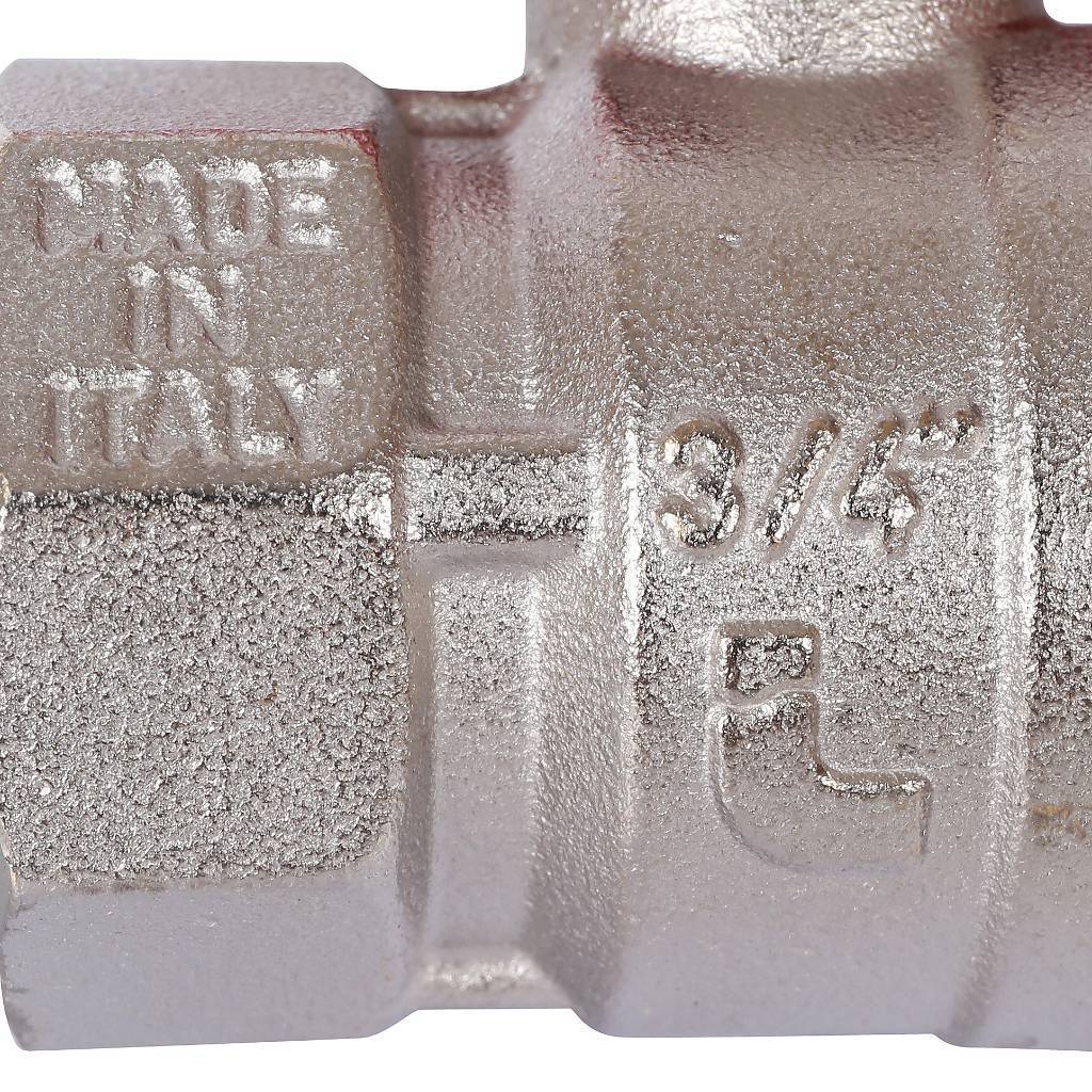 Кран шаровой стандартнопроходной STOUT ВР/НР, ручка бабочка 3/4 (красная ручка), SVB-1014-000020