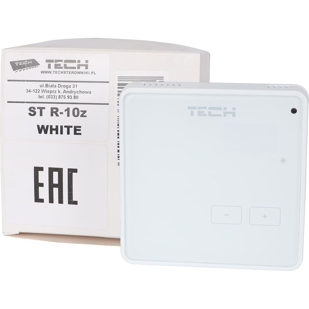 Проводной комнатный терморегулятор белый TECH, R-10z