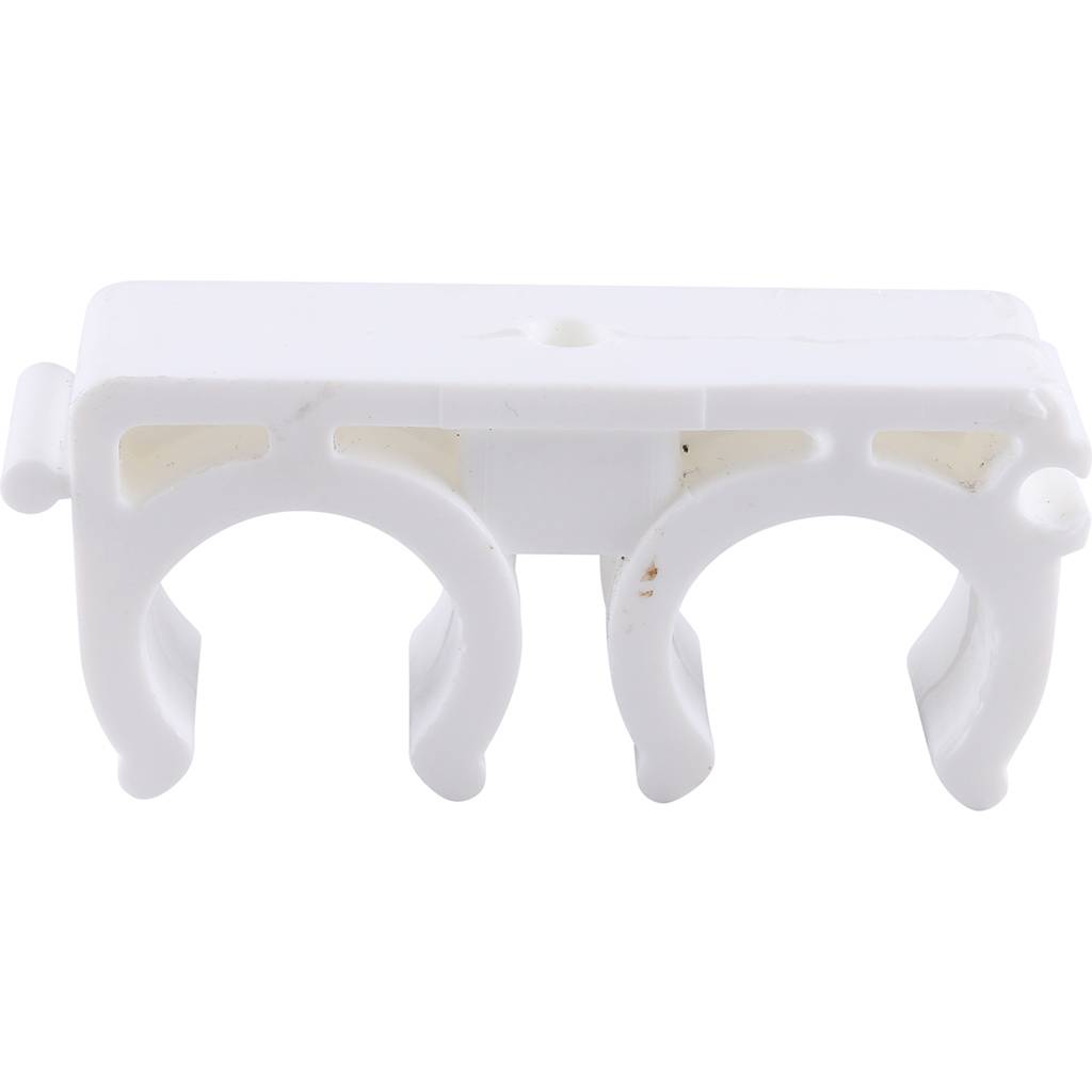 Двойное крепление Kalde d=20 для полипропиленовых труб под сварку (цвет белый), 3592-bck-202200