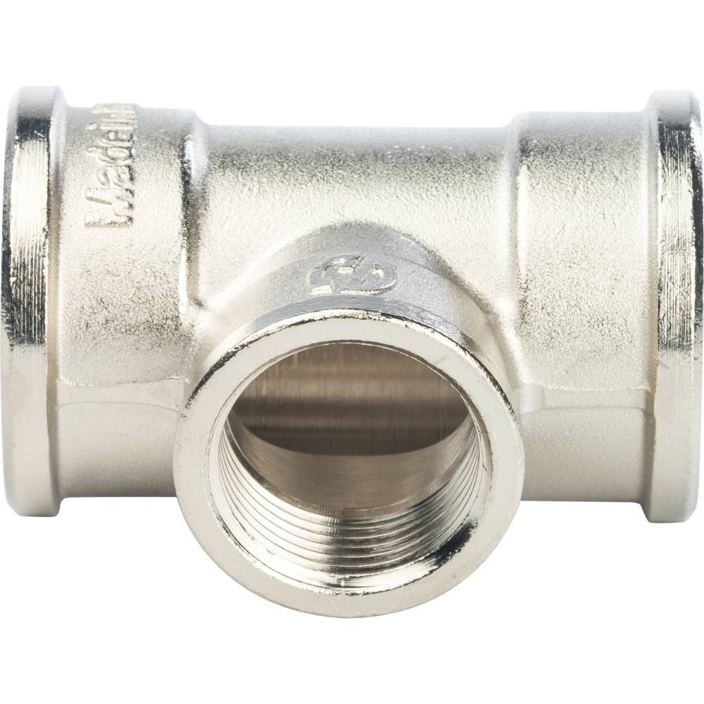 Тройник STOUT ВВ переходной никелированный 1 X3/4X1, SFT-0022-001341