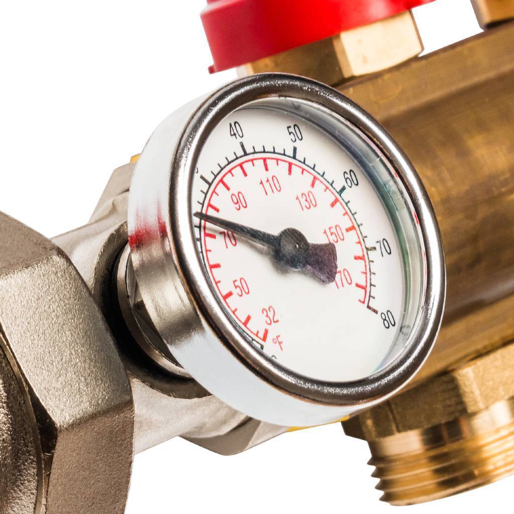 Распределительный коллектор из латуни с расходомерами STOUT 12 выходов, SMB 0473 000012